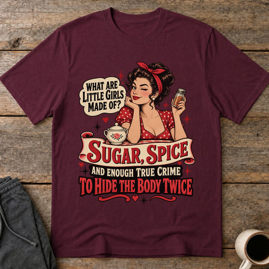 Hide Body Twice T-Shirt — Maroon