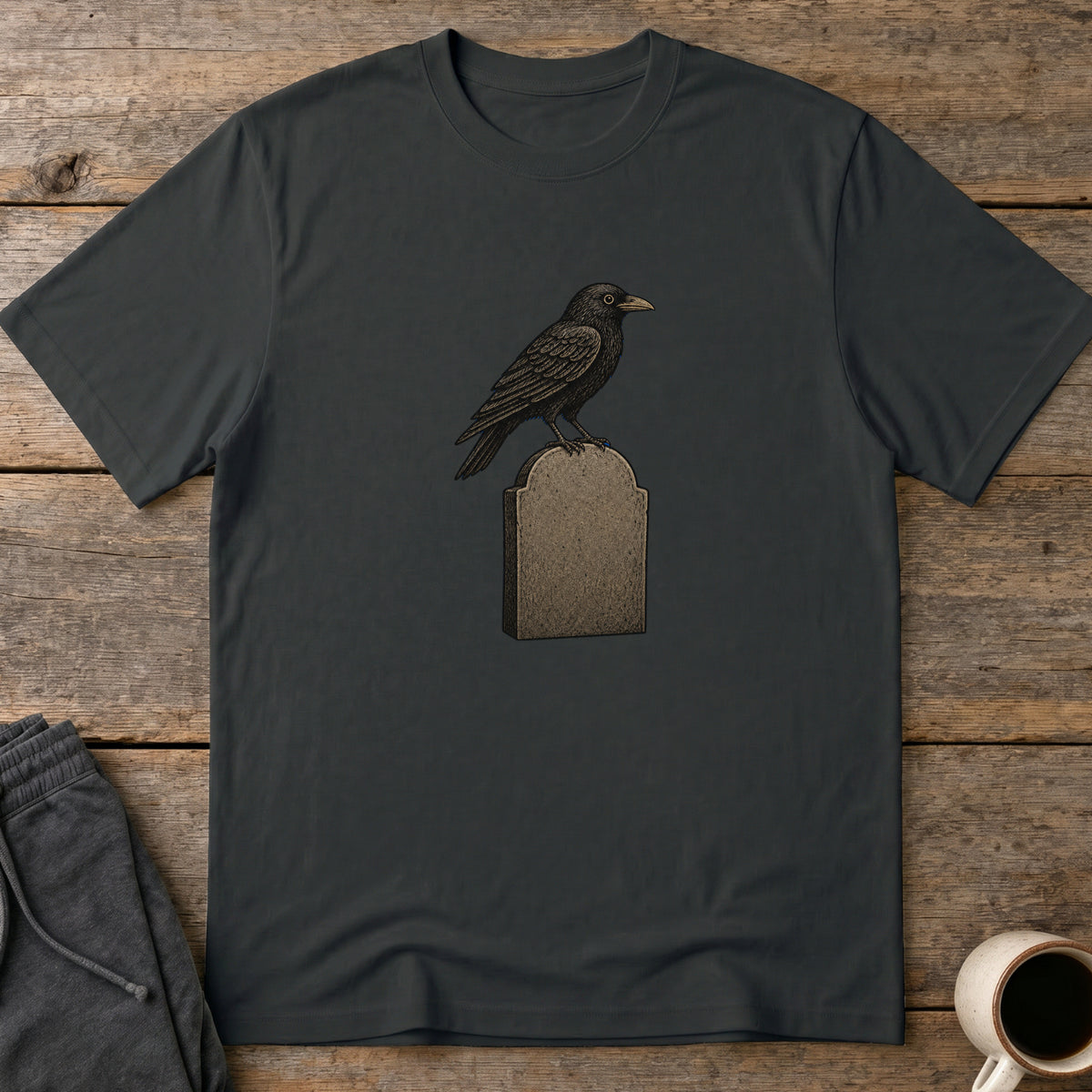 Graveyard Raven T-Shirt — Black