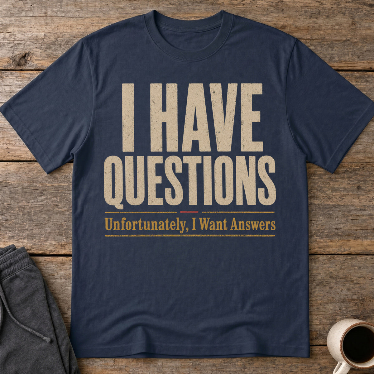 Lingering Questions T-Shirt — Navy