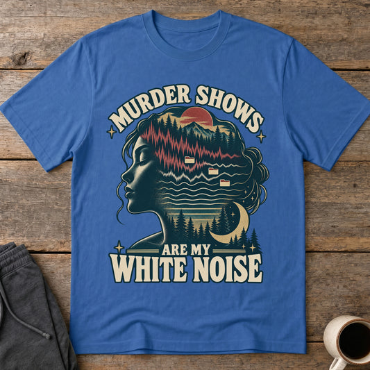 True-Crime White Noise T-Shirt — Royal