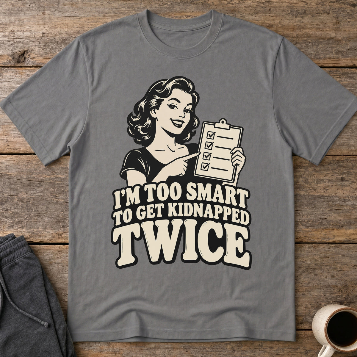 Too Smart T-Shirt — Charcoal