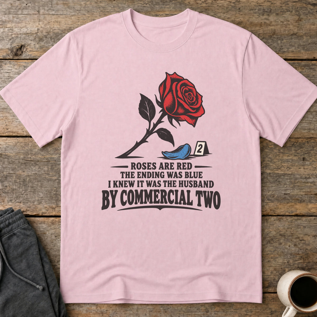 Husband by Two T-Shirt — Light Pink