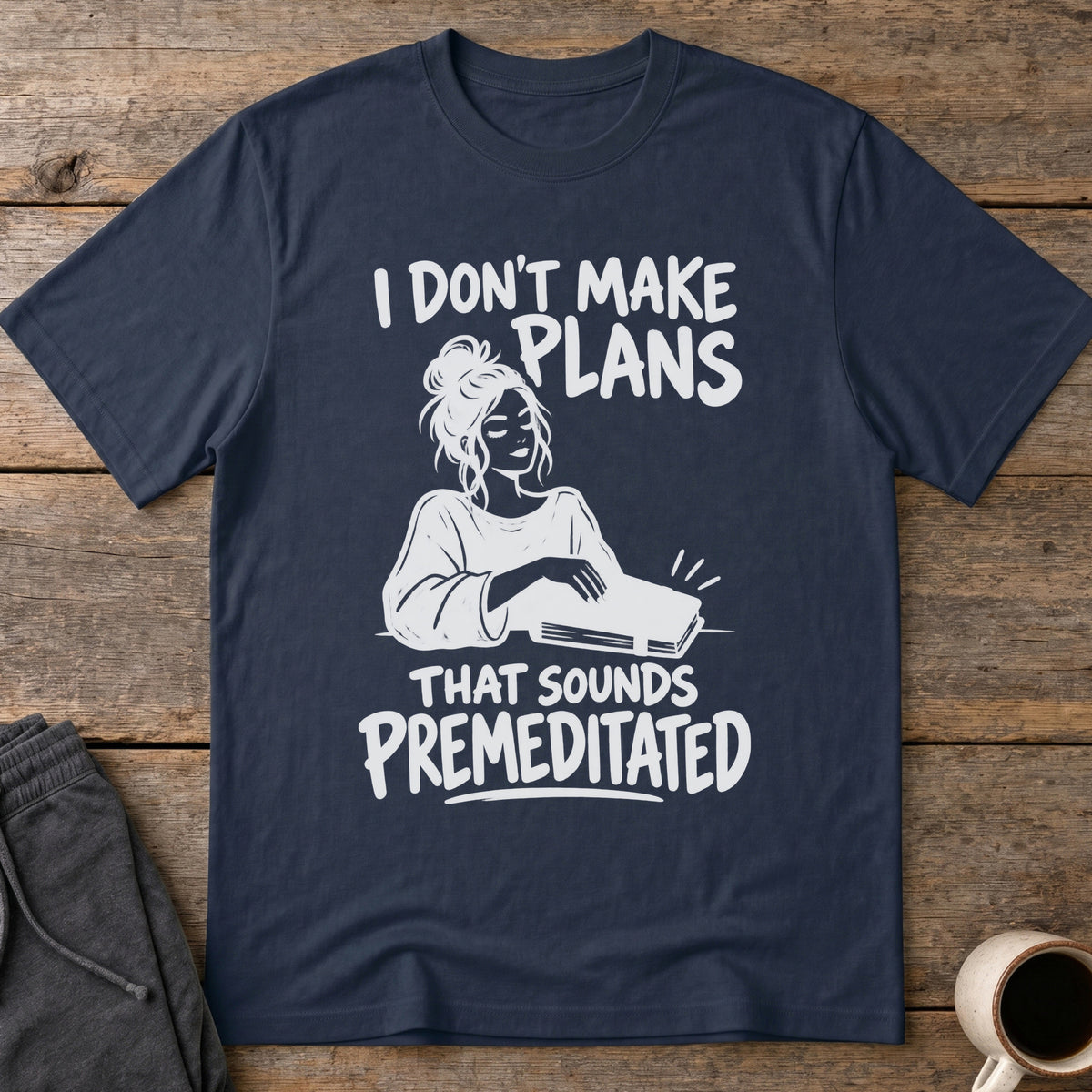 No Plans T-Shirt — Navy