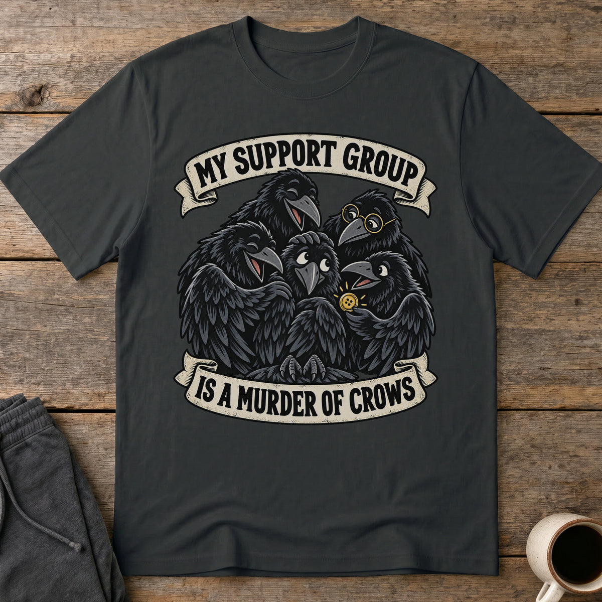 Support Flock T-Shirt — Black