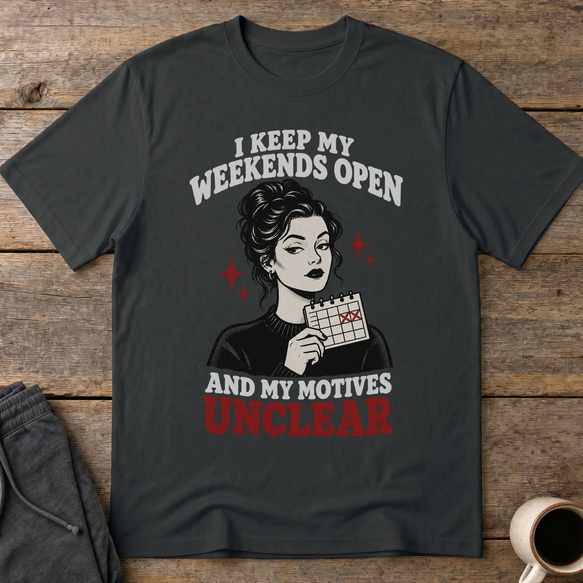 Weekend Motives T-Shirt — Black
