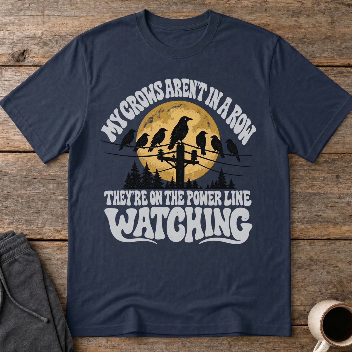 Powerline Watchers T-Shirt — Navy