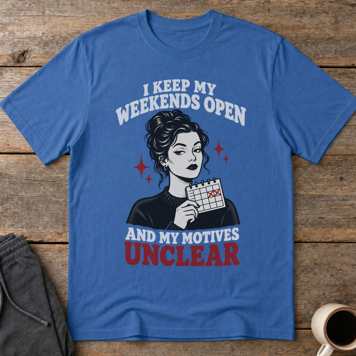 Weekend Motives T-Shirt — Royal