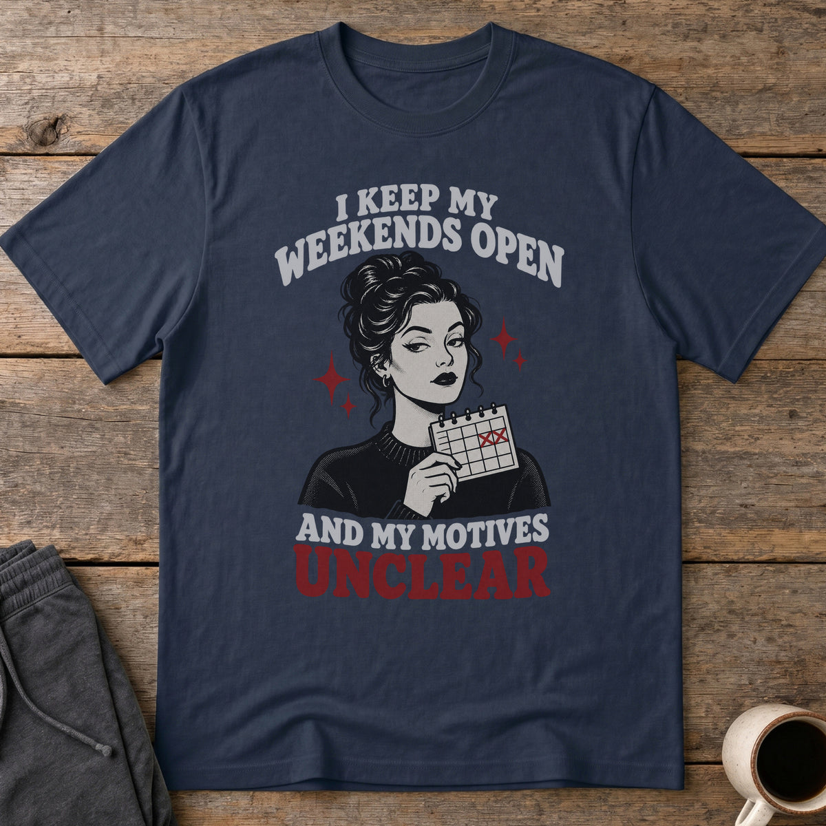Weekend Motives T-Shirt — Navy
