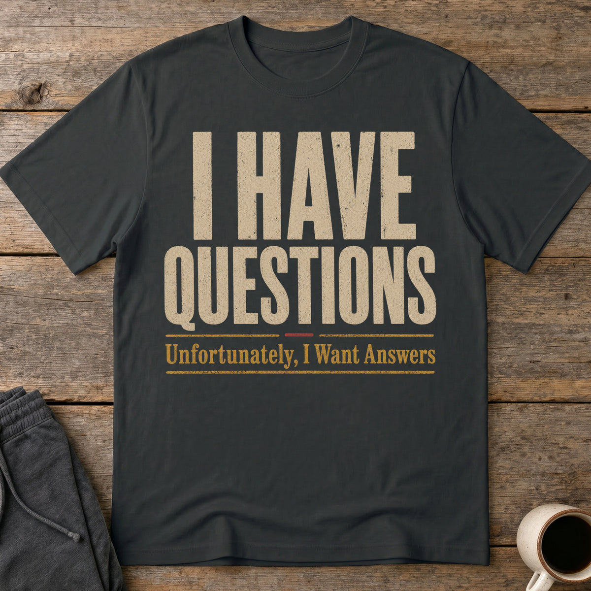 Lingering Questions T-Shirt — Black