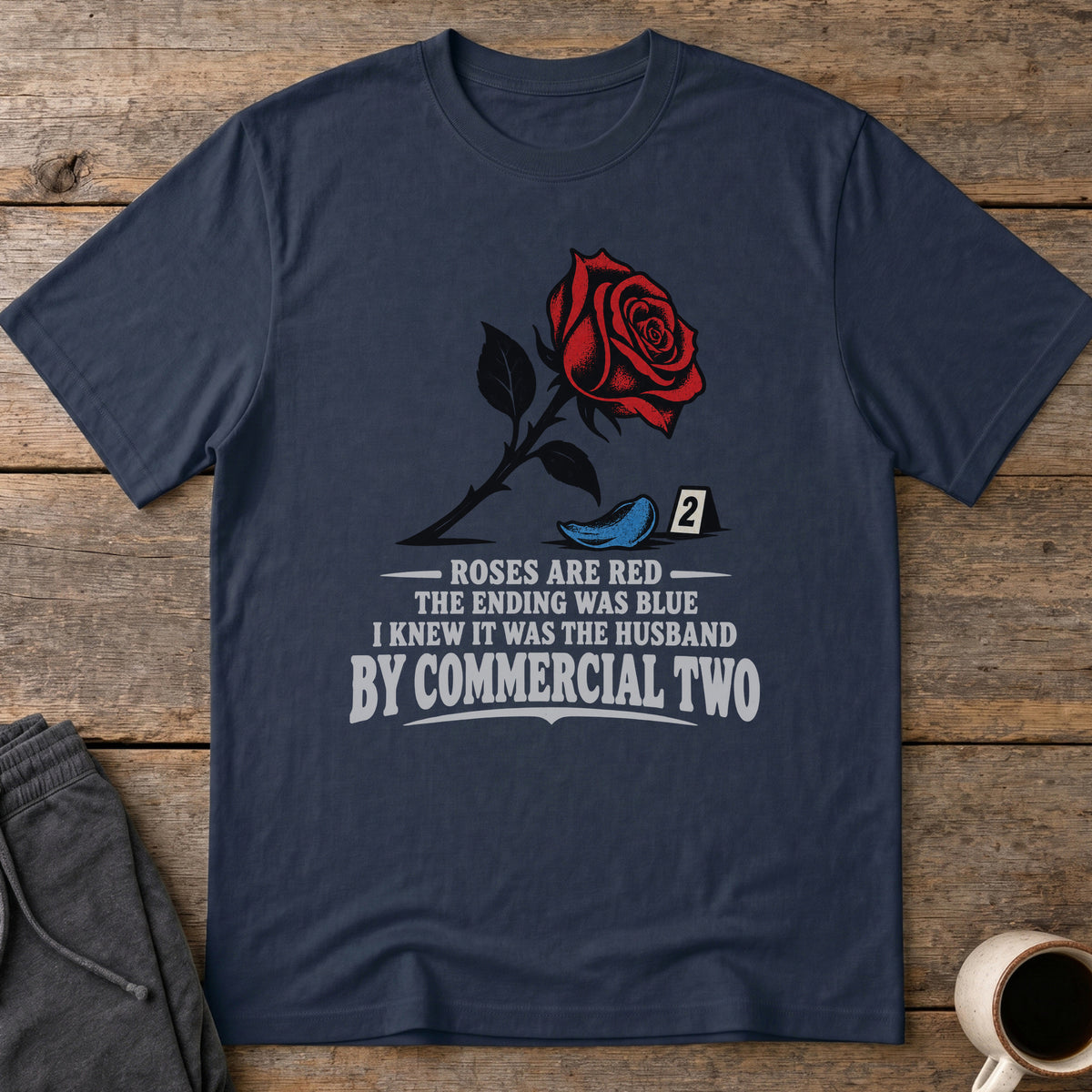 Husband by Two T-Shirt — Navy