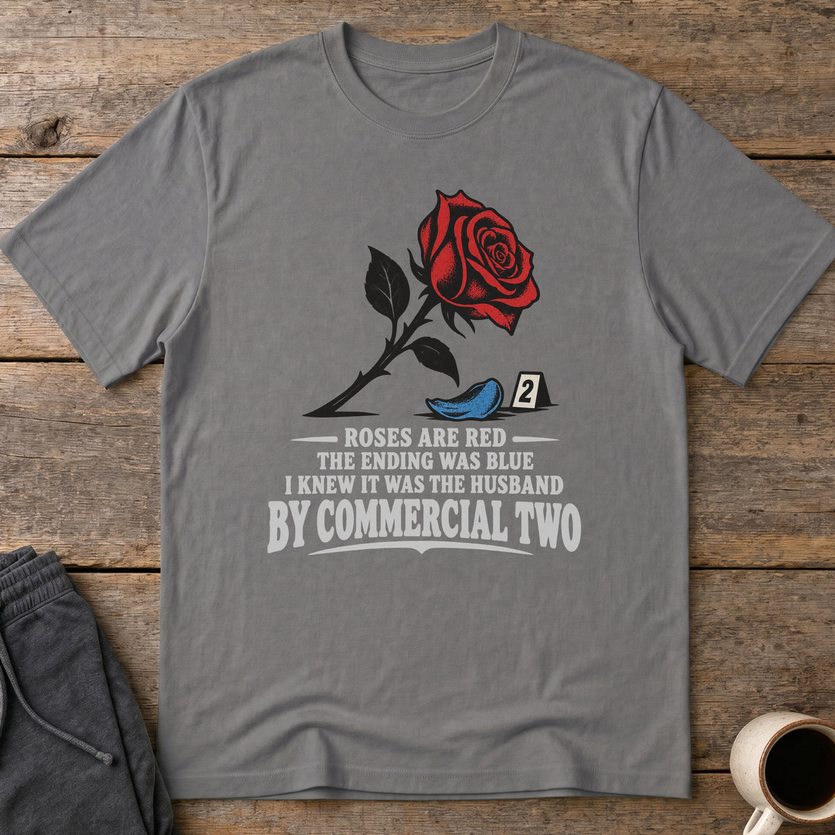 Husband by Two T-Shirt — Charcoal