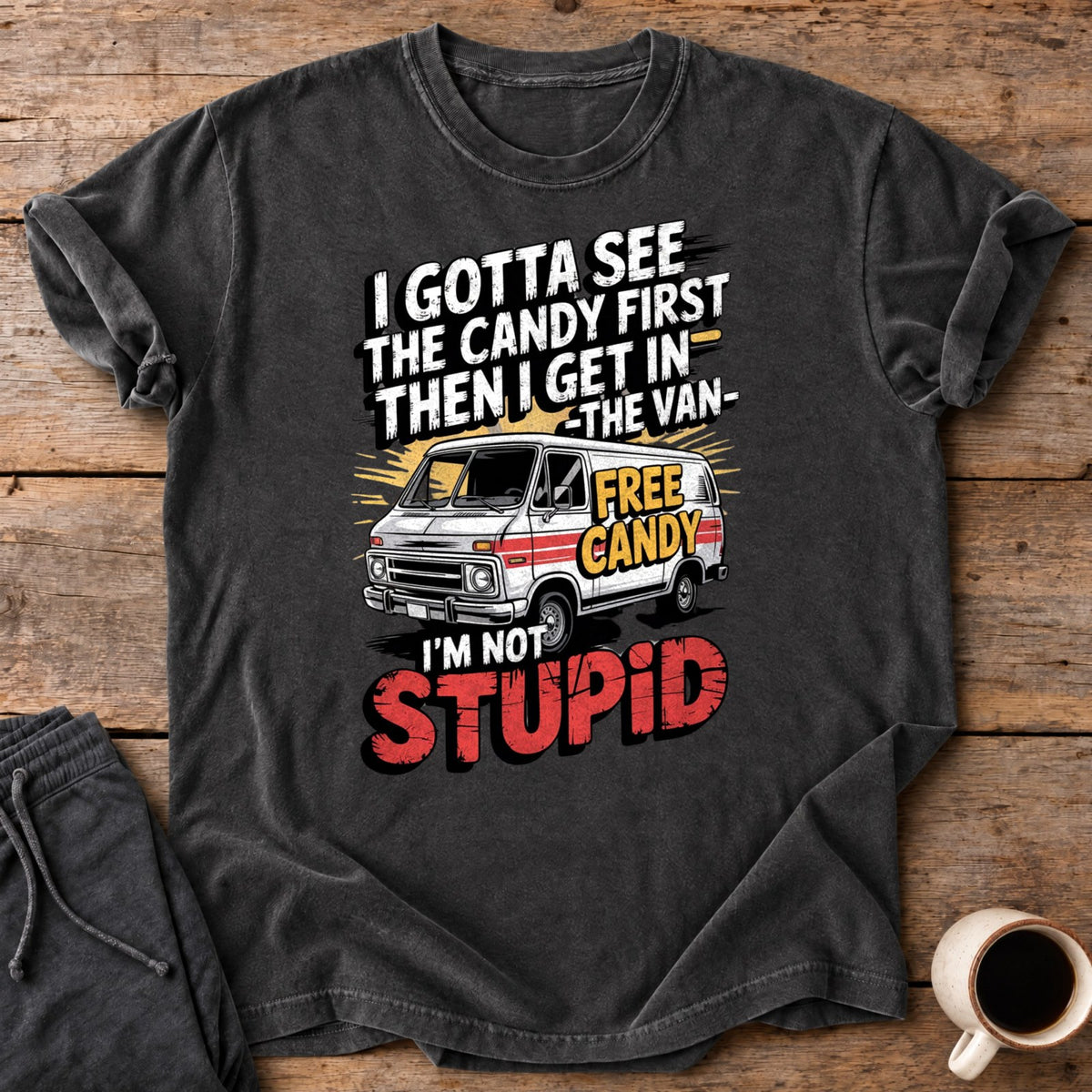 Not Stupid Candy Van Premium Tee - Black