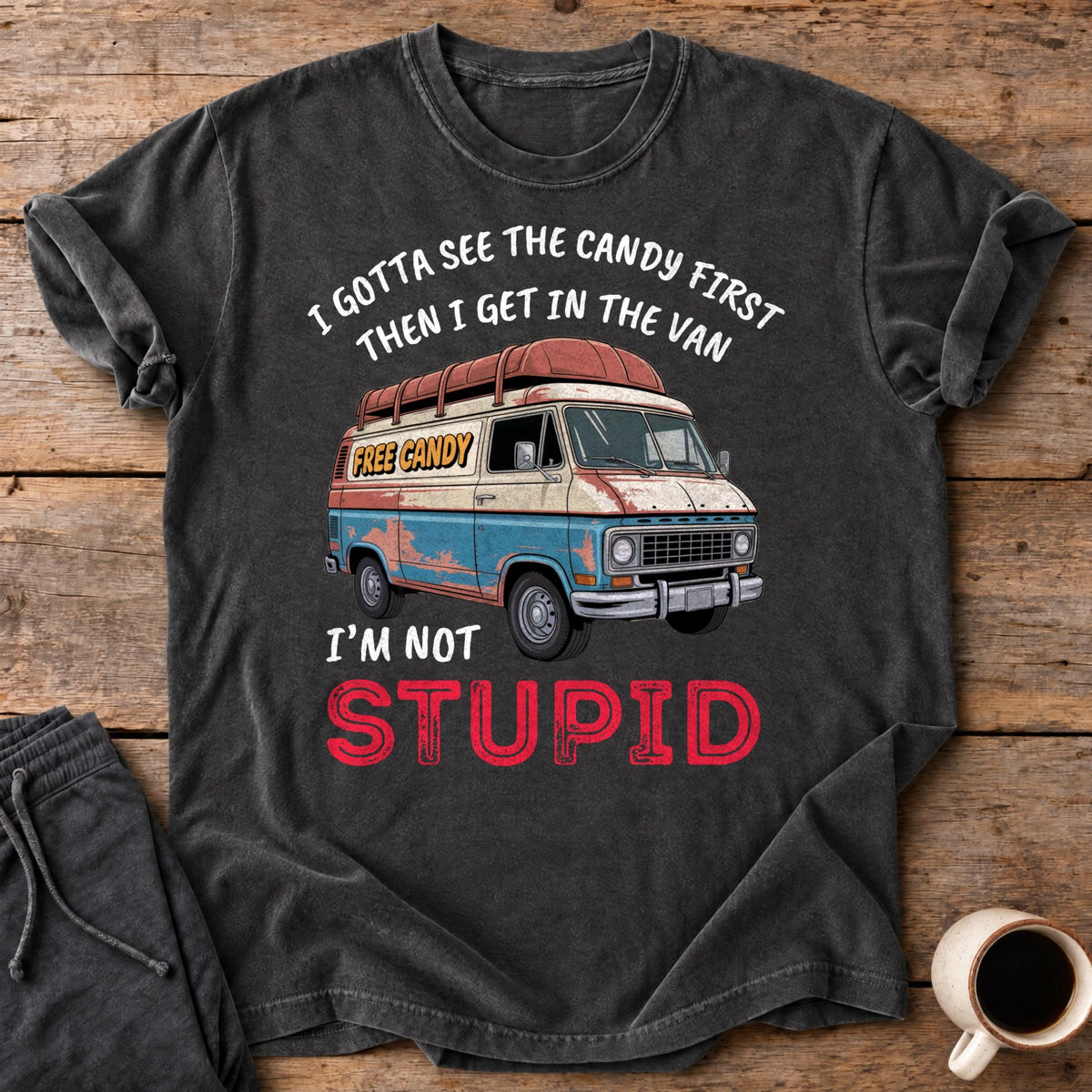 Not Stupid Candy Van Premium Tee - Black