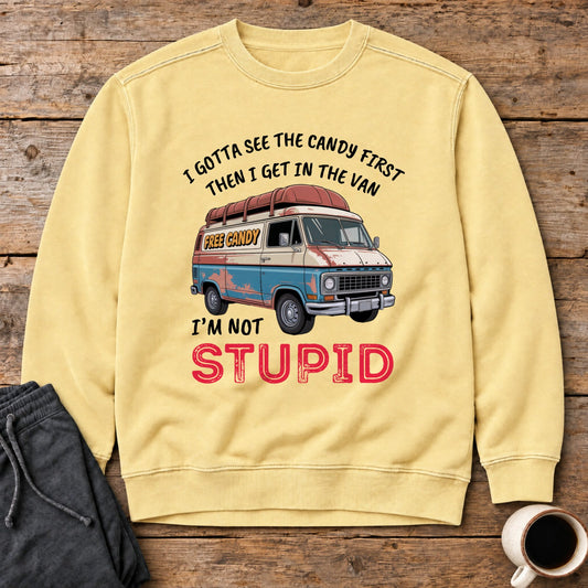Not Stupid Candy Van Sweatshirt - Butter